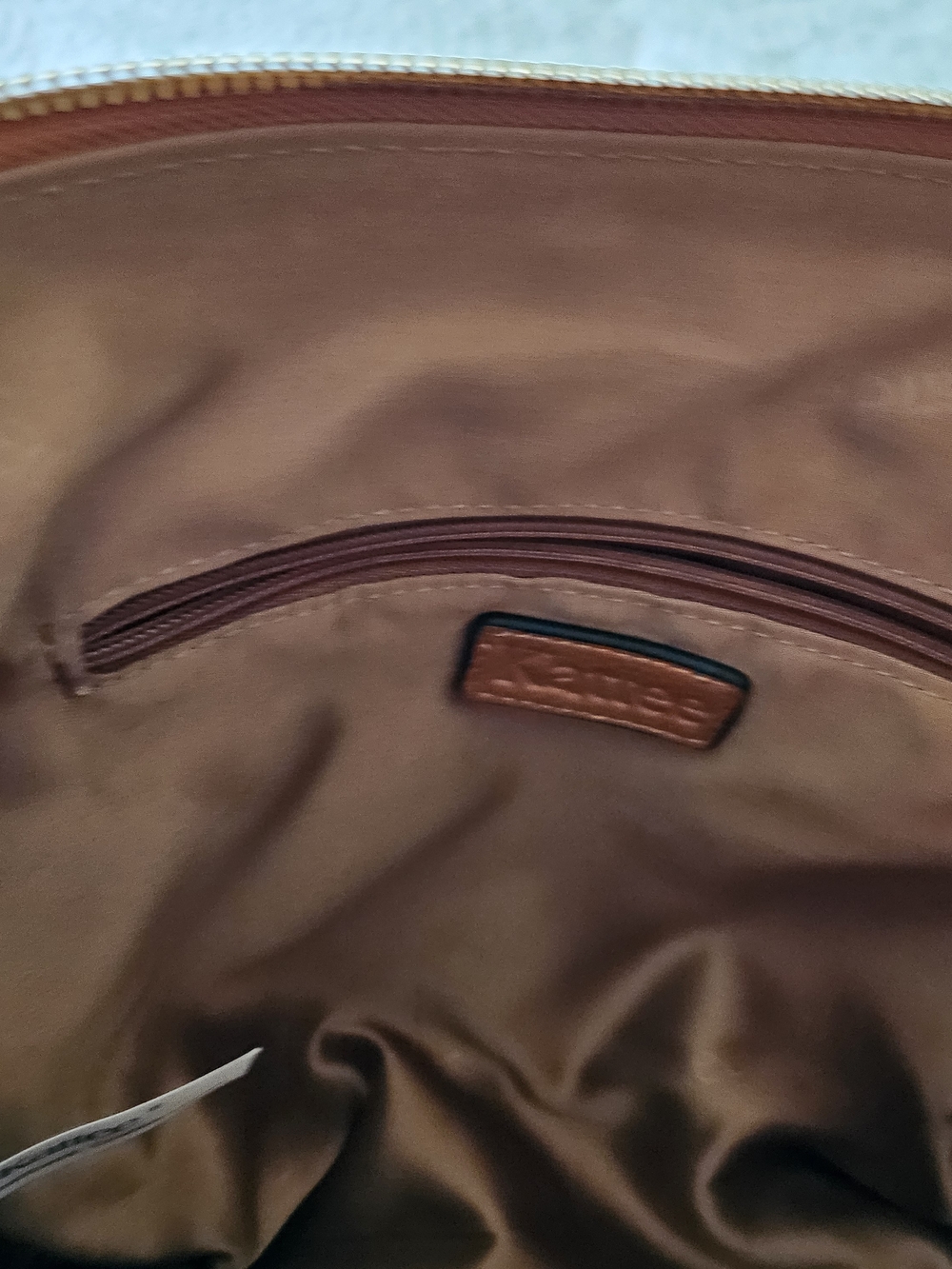 Classic Katee Leather Satchel Handbag - Elegant Everyday Tote - Picture 7 of 10